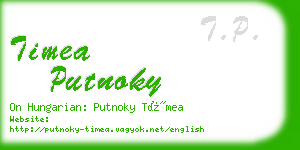 timea putnoky business card